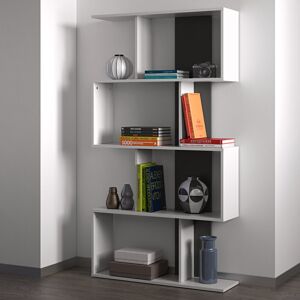 Latitude Run Sigma Standard Bookcase 165Cm H x 89Cm W White/Black 89.4cm W X 24.6cm D Latitude Run Sigma Standard Bookcase 165Cm H x 89Cm W White/Black 89.4cm W X 24.6cm D