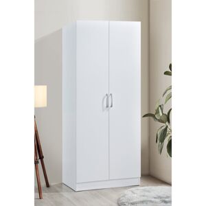 17 Stories Highbury 2 Door Double Wardrobe White 180cm H X 80cm W X 46.5cm D 17 Stories Highbury 2 Door Double Wardrobe White 180cm H X 80cm W X 46.5cm D