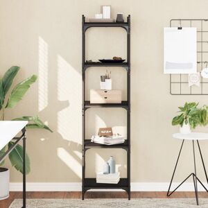 Borough Wharf Abigeal Bookcase Black 154cm H x 40cm W x 30cm D Borough Wharf Abigeal Bookcase Black 154cm H x 40cm W x 30cm D