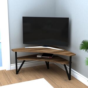 Latitude Run Corner TV Stand with Shelves for TVs up to 43" Krut Light Walnut 43" Latitude Run Corner TV Stand with Shelves for TVs up to 43" Krut Light Walnut 43"