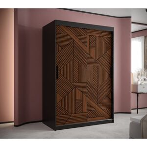 Latitude Run Compact Mars Sliding Door Wardrobe W120cmH – Black & Dark Walnut Black & Dark Walnut 200cm H X 120cm W X 62cm D Latitude Run Compact Mars Sliding Door Wardrobe W120cmH – Black & Dark Walnut Black & Dark Walnut 200cm H X 120cm W X 62cm D
