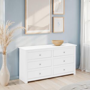 Mack + Milo Payeur 6 Drawer Chest White 74cm H X 140cm W X 40cm D Mack + Milo Payeur 6 Drawer Chest White 74cm H X 140cm W X 40cm D