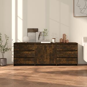 Ebern Designs Gibelly 70Cm Wide 6 Drawer Smoked 75cm H X 70cm W X 40cm D Ebern Designs Gibelly 70Cm Wide 6 Drawer Smoked 75cm H X 70cm W X 40cm D