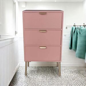 Fairmont Park Agran 3 - Drawer Chest of Drawers Pink 75cm H X 40cm W X 30cm D Fairmont Park Agran 3 - Drawer Chest of Drawers Pink 75cm H X 40cm W X 30cm D