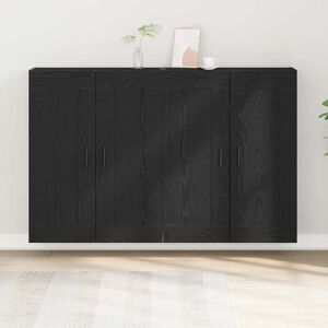 17 Stories Wall Mounted Cabinets 2 Pcs Black Oak Engineered Wood Black oak 90cm H X 160cm W X 34cm D 17 Stories Wall Mounted Cabinets 2 Pcs Black Oak Engineered Wood Black oak 90cm H X 160cm W X 34cm D