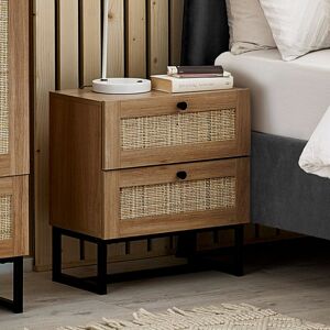 17 Stories Bourges 2 Drawer Bedside Table Oak 55cm H X 50cm W X 30cm D 17 Stories Bourges 2 Drawer Bedside Table Oak 55cm H X 50cm W X 30cm D