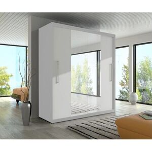 Ebern Designs Jamie-Joseph 2 Door Sliding Wardrobe White Matte 218cm H X 204cm W X 58cm D Ebern Designs Jamie-Joseph 2 Door Sliding Wardrobe White Matte 218cm H X 204cm W X 58cm D