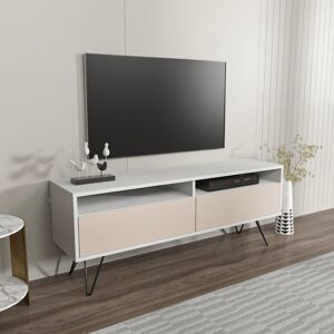 George Oliver Kasey TV Stand for TVs up to 65" White/Beige 60" George Oliver Kasey TV Stand for TVs up to 65" White/Beige 60"