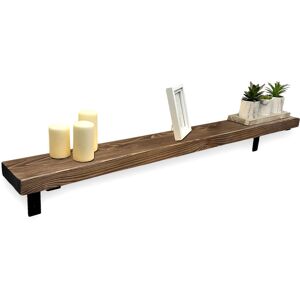 17 Stories Handmade Solid Wood Radiator Shelf With Brackets Rustic Slim Wall Shelf For Hallway Storage Wooden Shelving Walnut 4.5cm H x 140cm W x 14.5cm D 17 Stories Handmade Solid Wood Radiator Shelf With Brackets Rustic Slim Wall Shelf For Hallway Storage Wooden Shelving Walnut 4.5cm H x 140cm W x 14.5cm D