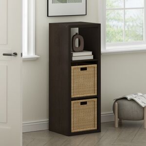 Latitude Run Antonya Open Back Decorative Verticle Cube Storage Organizer, 4-Cube, Dark Oak (3 Shelves) 111.71cmH x 40.31cmW x 37.01cmD Latitude Run Antonya Open Back Decorative Verticle Cube Storage Organizer, 4-Cube, Dark Oak (3 Shelves) 111.71cmH x 40.31cmW x 37.01cmD