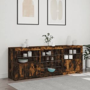 Metro Basibul 181.5 Cm Wide Sideboard Smoked Oak 67cm H X 181.5cm W X 37cm D Metro Basibul 181.5 Cm Wide Sideboard Smoked Oak 67cm H X 181.5cm W X 37cm D