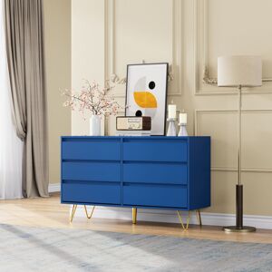 Fairmont Park Chest Of 6 Drawers Cream Cd605 Navy 71.5cm H Fairmont Park Chest Of 6 Drawers Cream Cd605 Navy 71.5cm H