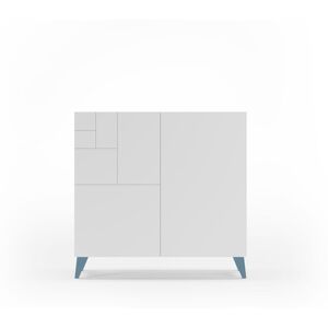 Ebern Designs 12 Pair Shoe Storage Cabinet White/Blue 12 Ebern Designs 12 Pair Shoe Storage Cabinet White/Blue 12