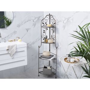 Rosalind Wheeler Charin Corner 158cm 4 Shelf Shelving Unit Black 158cm H X 35cm W X 35cm D Rosalind Wheeler Charin Corner 158cm 4 Shelf Shelving Unit Black 158cm H X 35cm W X 35cm D