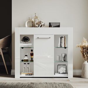 17 Stories 95*35*83cm High Brightness Display Cabinet with LED Colorful Lighting,Adjustable Shelves White 210.82cm H X 241.3cm W X 88.9cm D 17 Stories 95*35*83cm High Brightness Display Cabinet with LED Colorful Lighting,Adjustable Shelves White 210.82cm H X 241.3cm W X 88.9cm D