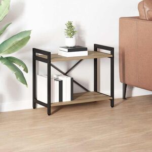 Borough Wharf Bookcase Black Oak 80 X 30 X 153 Cm Engineered Wood Light Brown (2 Shelves) 48.5cm H x 60cm W x 30cm D Borough Wharf Bookcase Black Oak 80 X 30 X 153 Cm Engineered Wood Light Brown (2 Shelves) 48.5cm H x 60cm W x 30cm D