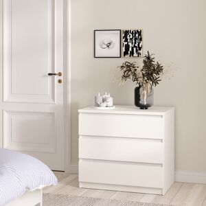 17 Stories Razhane Chest of 3 Drawers in White White 70.1cm H X 77cm W X 50cm D 17 Stories Razhane Chest of 3 Drawers in White White 70.1cm H X 77cm W X 50cm D