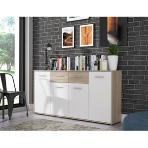 Zipcode Design Sideboard Ilbert White/Sonoma Oak 81.7cm H X 162.3cm W X 34.2cm D Zipcode Design Sideboard Ilbert White/Sonoma Oak 81.7cm H X 162.3cm W X 34.2cm D