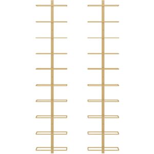 Rio Janssen 10 Bottle Wall Mounted Wine Rack Gold 120cm H X 24cm W X 9cm D Rio Janssen 10 Bottle Wall Mounted Wine Rack Gold 120cm H X 24cm W X 9cm D