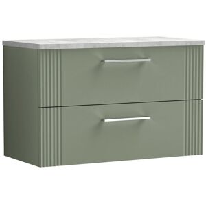 Nuie Deco 805mm Wall Hung Single Vanity Satin Green 50cm H X 80.5cm W X 39cm D Nuie Deco 805mm Wall Hung Single Vanity Satin Green 50cm H X 80.5cm W X 39cm D