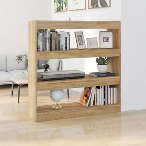 Ebern Designs Geisha Bookcase Sonoma Oak 103cm H x 100cm W x 30cm D Ebern Designs Geisha Bookcase Sonoma Oak 103cm H x 100cm W x 30cm D
