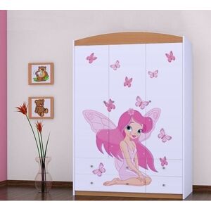 Zoomie Kids Wilczek 3 Door Wardrobe Brown 180cm H X 133cm W X 54cm D Zoomie Kids Wilczek 3 Door Wardrobe Brown 180cm H X 133cm W X 54cm D