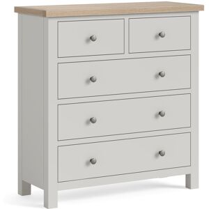ClassicLiving Waldemar Heysham Grey 2 Over 3 Chest of Drawers Grey 95cm H X 90cm W X 38cm D ClassicLiving Waldemar Heysham Grey 2 Over 3 Chest of Drawers Grey 95cm H X 90cm W X 38cm D