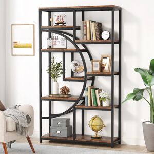 Rio Alberico Bookcase Black/Brown 174cm H X 95cm W X 30cm D Rio Alberico Bookcase Black/Brown 174cm H X 95cm W X 30cm D