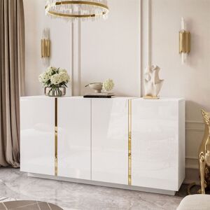 Fairmont Park Sideboard ONYX 4D 158 cm white/ white gloss White Gloss 88cm H X 158cm W X 41cm D Fairmont Park Sideboard ONYX 4D 158 cm white/ white gloss White Gloss 88cm H X 158cm W X 41cm D