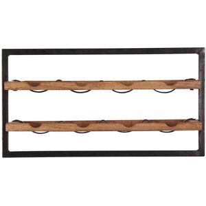 Rio Lehoux 8 Bottle Wine Rack Black;Natural 35cm H X 65cm W X 25cm D Rio Lehoux 8 Bottle Wine Rack Black;Natural 35cm H X 65cm W X 25cm D