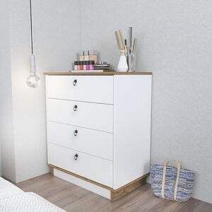 Latitude Run Ridgeside 4 Drawer 72Cm W Chest of Drawers Brown/White 83.1cm H Latitude Run Ridgeside 4 Drawer 72Cm W Chest of Drawers Brown/White 83.1cm H