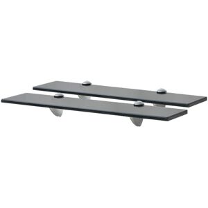 Latitude Run 2 Piece Floating Shelf Black 0.8cm H x 50cm W x 10cm D Latitude Run 2 Piece Floating Shelf Black 0.8cm H x 50cm W x 10cm D