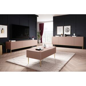 Canora Grey Sideboard 200 4D Pink/Gold 85cm H X 200cm W X 45cm D Canora Grey Sideboard 200 4D Pink/Gold 85cm H X 200cm W X 45cm D