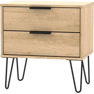 George Oliver Fully Assembled Berryhill 2 Drawer Bedside Table Nebraskaeiche 52.5cm H X 57cm W X 39.5cm D George Oliver Fully Assembled Berryhill 2 Drawer Bedside Table Nebraskaeiche 52.5cm H X 57cm W X 39.5cm D