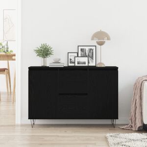 George Oliver Sideboard Black Oak Engineered Wood, Metal Medium Black 57cm H X 101.5cm W X 35cm D George Oliver Sideboard Black Oak Engineered Wood, Metal Medium Black 57cm H X 101.5cm W X 35cm D