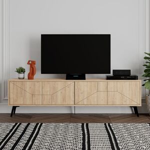 Metro Dune 180cm TV Stand - Modern Design with Ample Storage for TVs up to 65" Oak 75" Metro Dune 180cm TV Stand - Modern Design with Ample Storage for TVs up to 65" Oak 75"