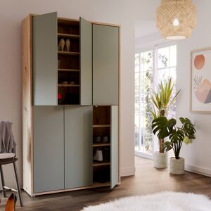 Brayden Studio ALICE SPRINGS 32 Pair Shoe Storage Cabinet Green/Oak Wood 32 Brayden Studio ALICE SPRINGS 32 Pair Shoe Storage Cabinet Green/Oak Wood 32