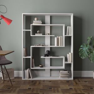 Blue Elephant Esteban Modern Bookcase Bookshelf Shelving Unit White 156cm H X 120cm W X 22cm D Blue Elephant Esteban Modern Bookcase Bookshelf Shelving Unit White 156cm H X 120cm W X 22cm D