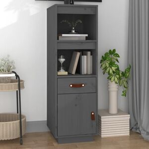 Ebern Designs Lily-Anya 34 Cm Wide 1 Drawer Pine Solid Wood Highboard Grey 108.5cm H X 34cm W X 40cm D Ebern Designs Lily-Anya 34 Cm Wide 1 Drawer Pine Solid Wood Highboard Grey 108.5cm H X 34cm W X 40cm D