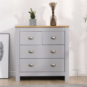 Rosalind Wheeler Wooden Sideboard Cupboard Chest Of Drawers 2+2 Drawers Cabinet Multi-Storage Unit Modern Living Room Bedroom79x35x81cm,Grey Grey/Oak 205.74cm H X 200.66cm W X 88.9cm D Rosalind Wheeler Wooden Sideboard Cupboard Chest Of Drawers 2+2 Drawers Cabinet Multi-Storage Unit Modern Living Room Bedroom79x35x81cm,Grey Grey/Oak 205.74cm H X 200.66cm W X 88.9cm D