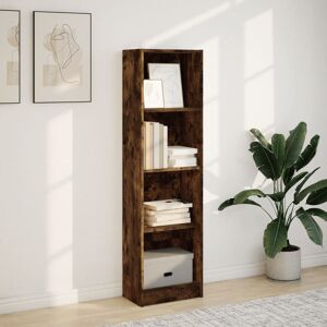 Zipcode Design athema Bookcase Smoked Oak (4 Shelves) 143cmH x 40cmW x 24cmD Zipcode Design athema Bookcase Smoked Oak (4 Shelves) 143cmH x 40cmW x 24cmD