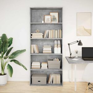 Latitude Run Analuisa Bookcase Concrete Grey (4 Shelves) 189cm H x 80cm W x 30cm D Latitude Run Analuisa Bookcase Concrete Grey (4 Shelves) 189cm H x 80cm W x 30cm D