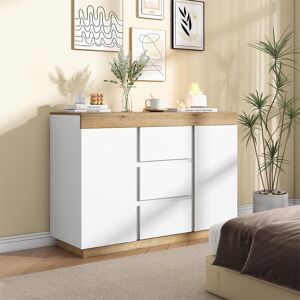 Latitude Run Sideboard Chest Of Drawers With 3 Drawers And 2 Doors White 82.5cm H X 120cm W X 40cm D Latitude Run Sideboard Chest Of Drawers With 3 Drawers And 2 Doors White 82.5cm H X 120cm W X 40cm D