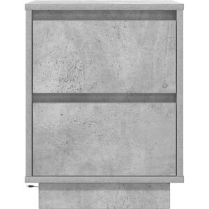 Metro Lane Bedside Cabinets With LED Lights 2 Pcs White 38X34x50 Cm Concrete Grey 50cm H X 38cm W X 34cm D Metro Lane Bedside Cabinets With LED Lights 2 Pcs White 38X34x50 Cm Concrete Grey 50cm H X 38cm W X 34cm D