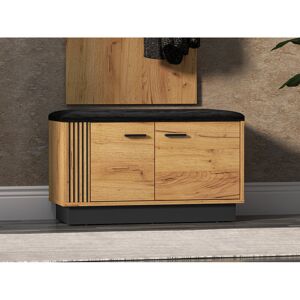 Alpen Home Alacam Rectangle Cabinet Accent Chest GOLD CRAFT OAK 49cm H X 80cm W X 34cm D Alpen Home Alacam Rectangle Cabinet Accent Chest GOLD CRAFT OAK 49cm H X 80cm W X 34cm D