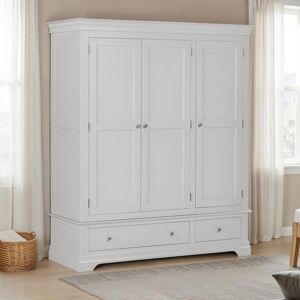 ClassicLiving Adaleya 3 Door 2 Drawer Wardrobe Grey 193cm H X 162cm W X 63cm D;193cm H X 162cm W X 63cm D ClassicLiving Adaleya 3 Door 2 Drawer Wardrobe Grey 193cm H X 162cm W X 63cm D;193cm H X 162cm W X 63cm D