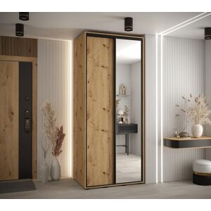 17 Stories Cannes 2 Door Manufactured Wood Wardrobe Oak Artisan 205cm H X 100cm W X 60cm D 17 Stories Cannes 2 Door Manufactured Wood Wardrobe Oak Artisan 205cm H X 100cm W X 60cm D