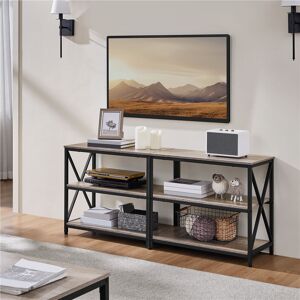 Borough Wharf Amanita TV Stand Grey 61cm H x 140cm W x 35cm D Borough Wharf Amanita TV Stand Grey 61cm H x 140cm W x 35cm D