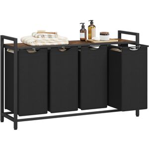 Borough Wharf Wood Laundry Hamper with Handles Rustic Brown/Black 72cm H X 116cm W X 33cm D Borough Wharf Wood Laundry Hamper with Handles Rustic Brown/Black 72cm H X 116cm W X 33cm D