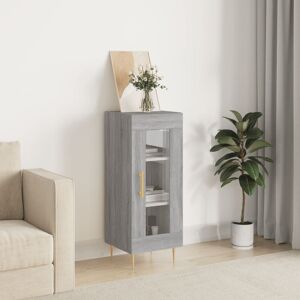 Alpen Home Minonk Display Cabinet Grey Sonoma 90cm H X 34.5cm W X 34cm D Alpen Home Minonk Display Cabinet Grey Sonoma 90cm H X 34.5cm W X 34cm D